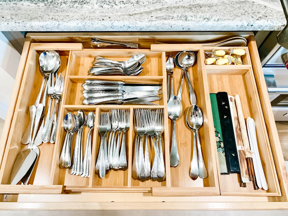 Kitchen organizing of utensils in Cary NC